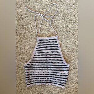 Urban Outfitters Lilac and Dark Teal Crochet Top